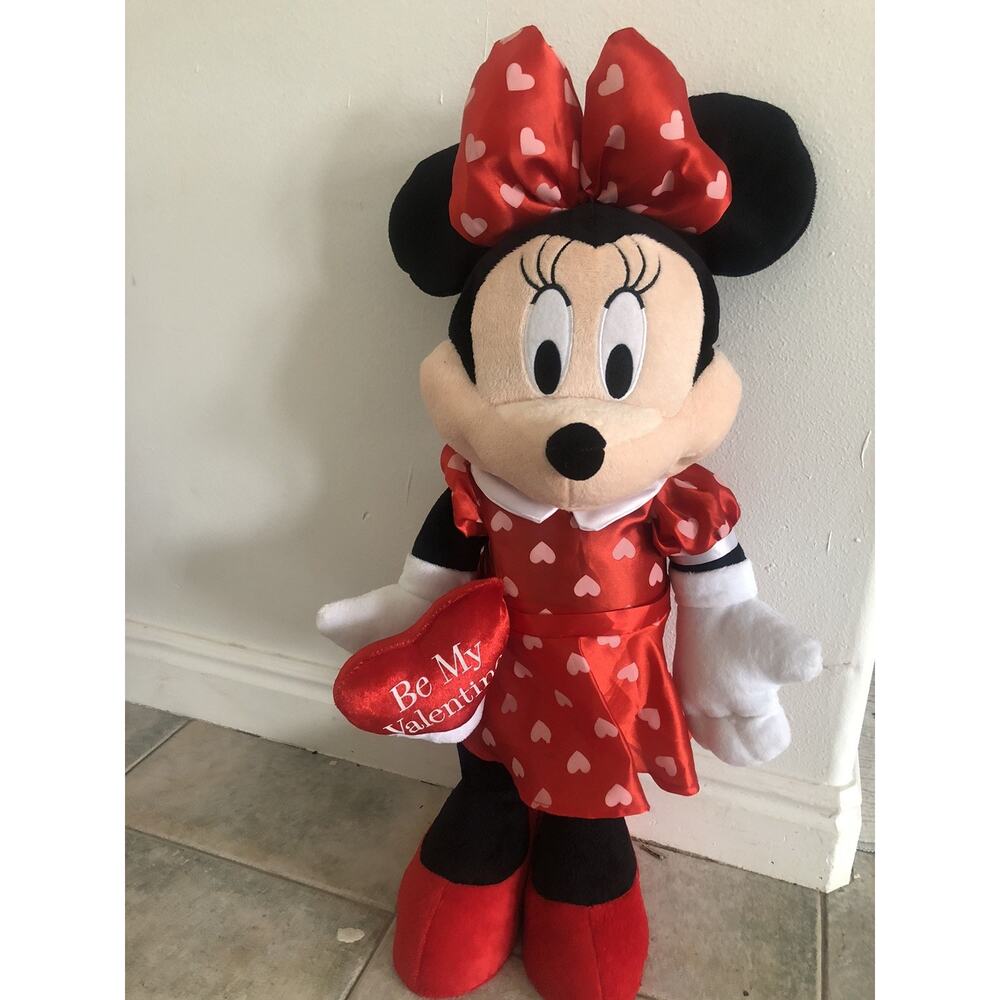 Disney Minnie Mouse Valentines Day Plush Door Greeter 26" Tall 2012 - Picture 2 of 5